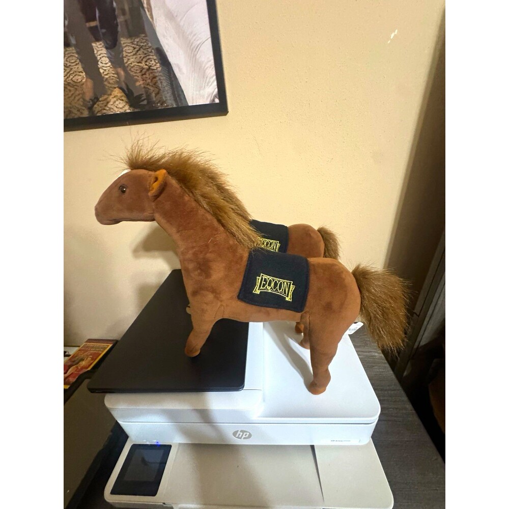 EcoEquestrianCon 2017 Handmade Brown Horse Plush w/ EQCON Saddle Blanket Small